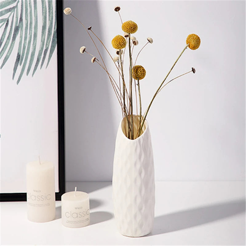 1pc Nordic Plastic Vase Modern Small Flower Pot for Flowers