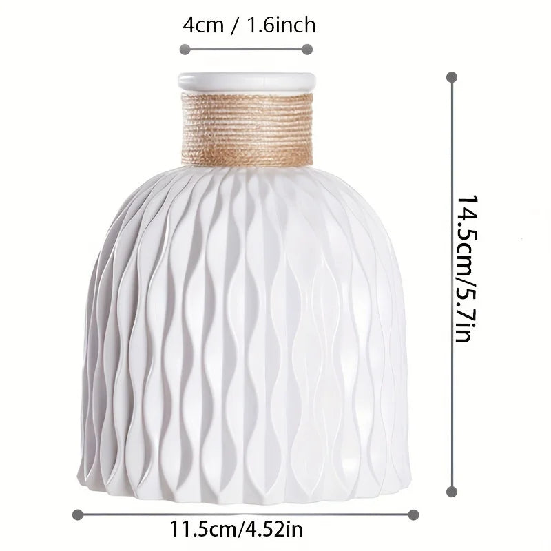 1PC Water Ripple Plastic Vase Wave Flower Pot Arrangement Modern Nordic Style
