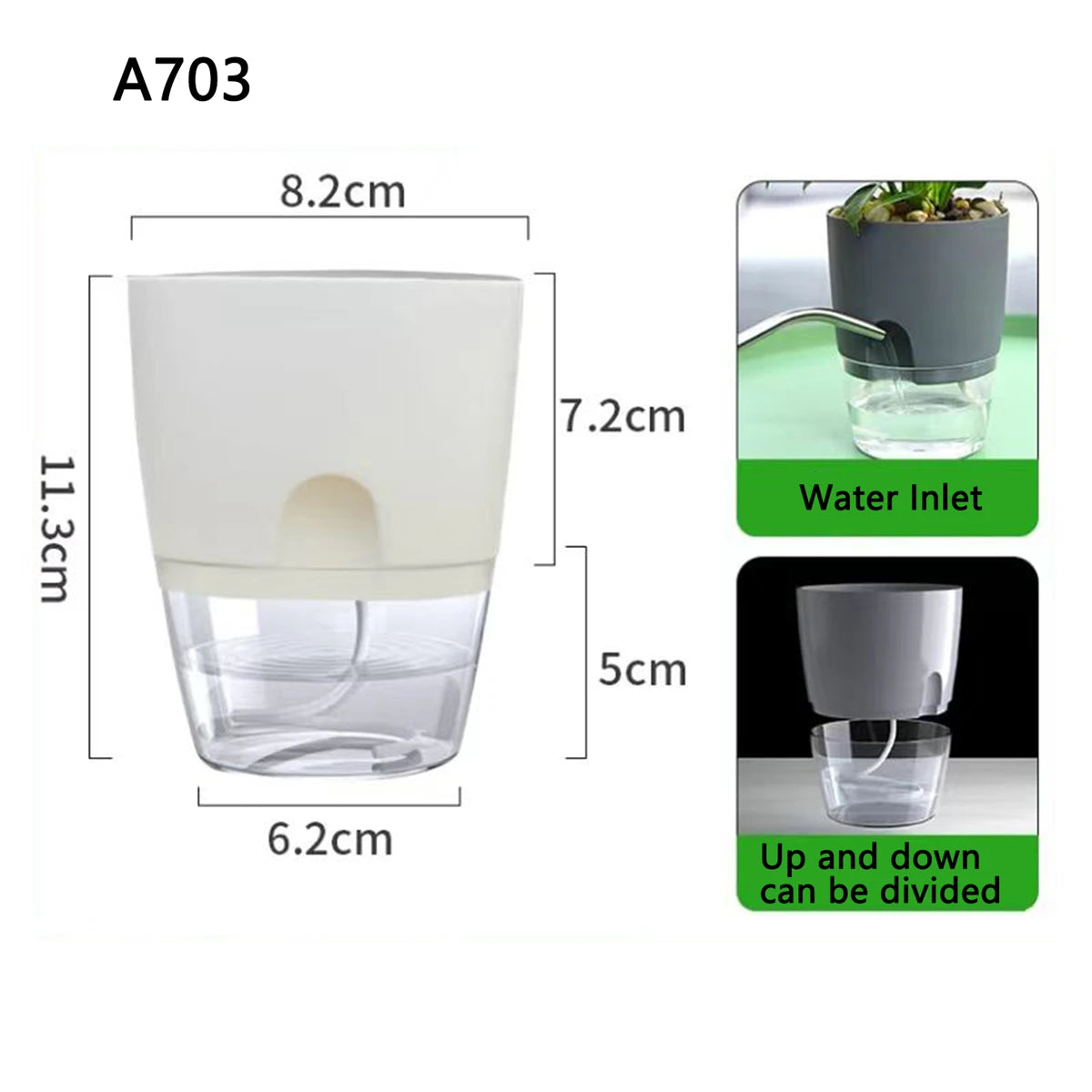 2 Layer Cultivation Flower Pot Cotton Rope Self Watering