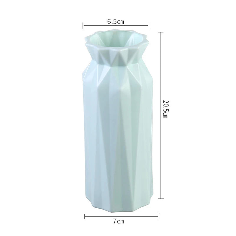 1PC Water Ripple Plastic Vase Wave Flower Pot Arrangement Modern Nordic Style