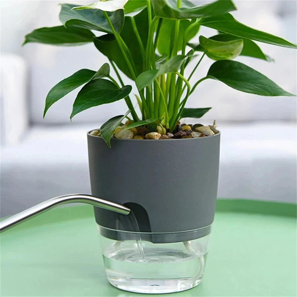 2 Layer Cultivation Flower Pot Cotton Rope Self Watering