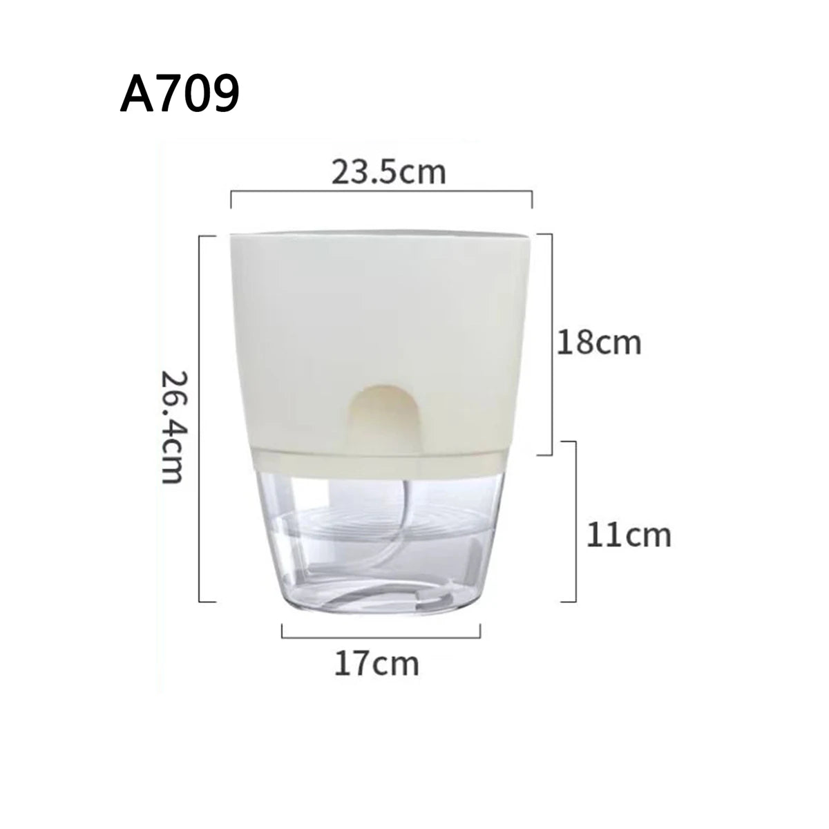 2 Layer Cultivation Flower Pot Cotton Rope Self Watering