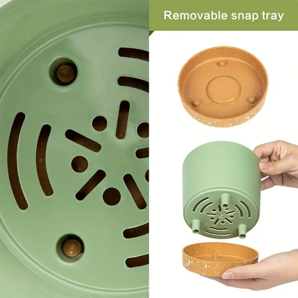 4pcs Flowerpot Removable Bottom Round Flower Pot Detachable Bottom