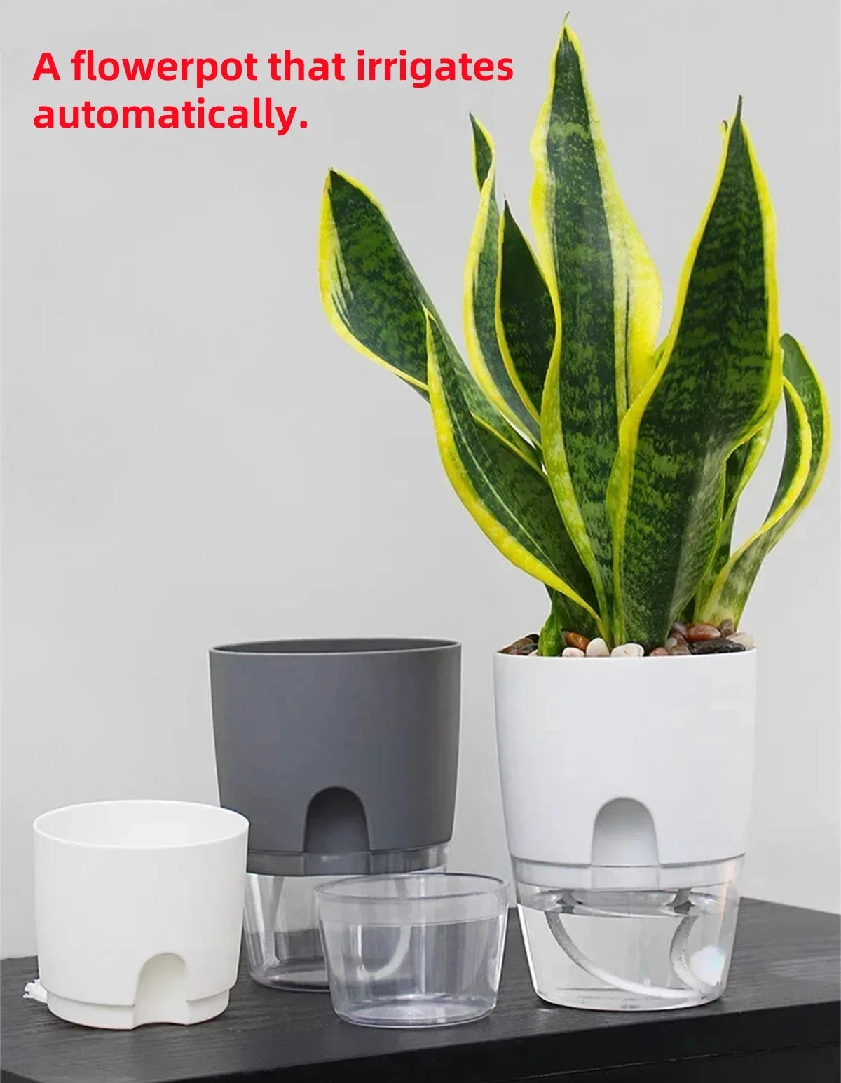 2 Layer Cultivation Flower Pot Cotton Rope Self Watering