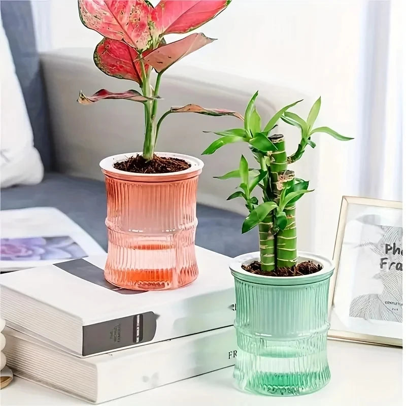 Hydroponic Flower Pot Automatic Plastic Self Watering Planter