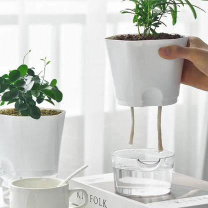 Innovative Lazy Flower Pot Automatic Water-Absorbing Flowerpot