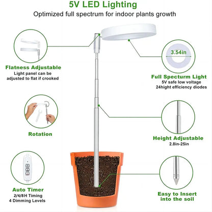 Grow Light, Full Spectrum LED Plant Light for Indoor Plants