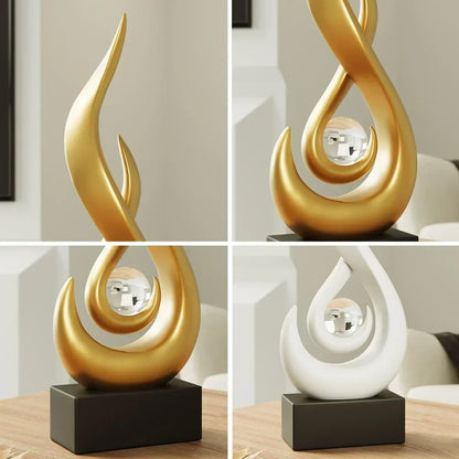 Creative Living Room Decoration Abstract Sculpture Ceramic Statue