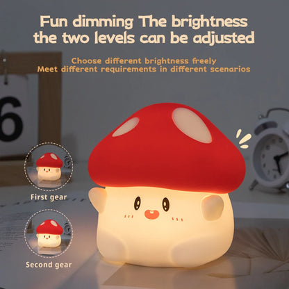 Led Night Light Silicone Lamp Mushroom Pumpkin Ghost