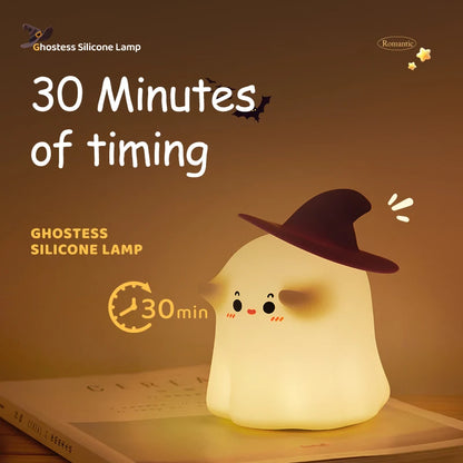 Led Night Light Silicone Lamp Mushroom Pumpkin Ghost