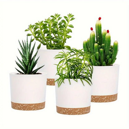 4pcs Flowerpot Removable Bottom Round Flower Pot Detachable Bottom
