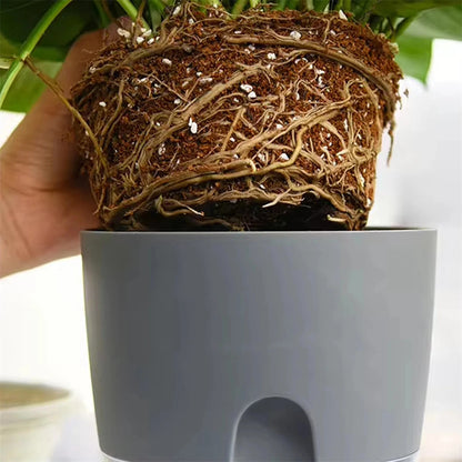 2 Layer Cultivation Flower Pot Cotton Rope Self Watering