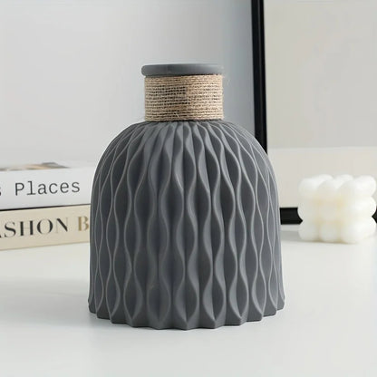 1PC Water Ripple Plastic Vase Wave Flower Pot Arrangement Modern Nordic Style