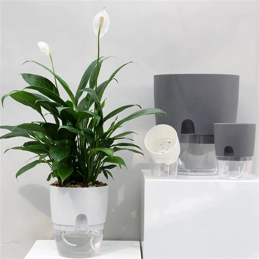 2 Layer Cultivation Flower Pot Cotton Rope Self Watering