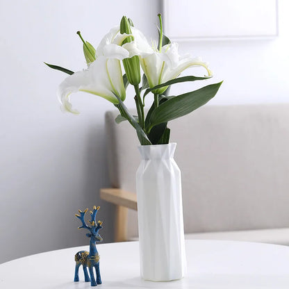 1PC Water Ripple Plastic Vase Wave Flower Pot Arrangement Modern Nordic Style
