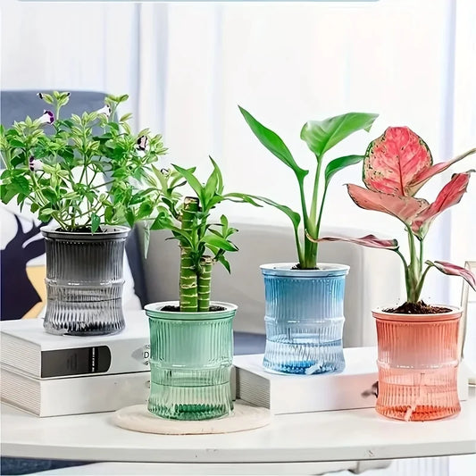 Hydroponic Flower Pot Automatic Plastic Self Watering Planter