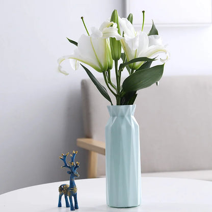 1PC Water Ripple Plastic Vase Wave Flower Pot Arrangement Modern Nordic Style