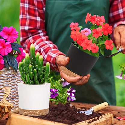 4pcs Flowerpot Removable Bottom Round Flower Pot Detachable Bottom