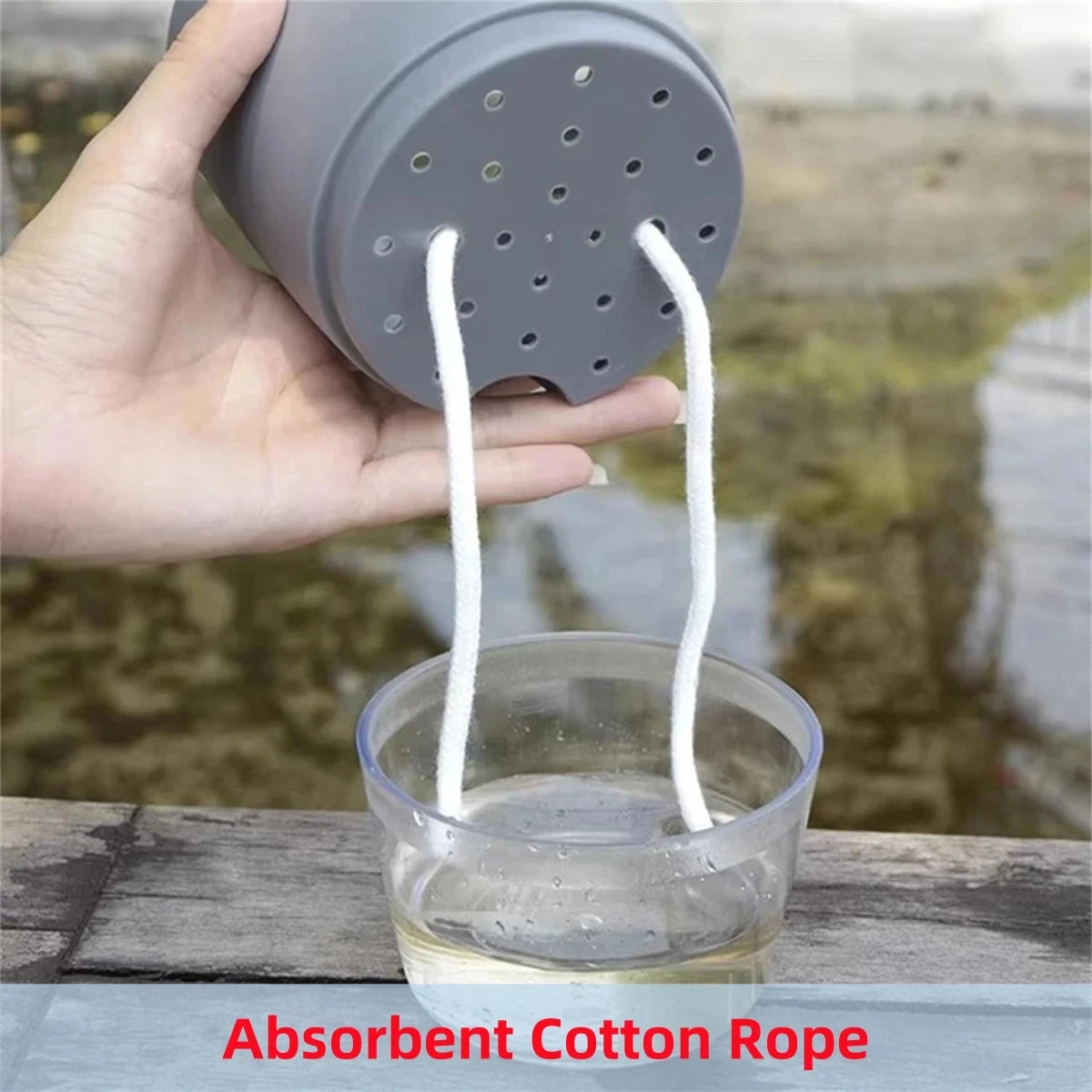 2 Layer Cultivation Flower Pot Cotton Rope Self Watering