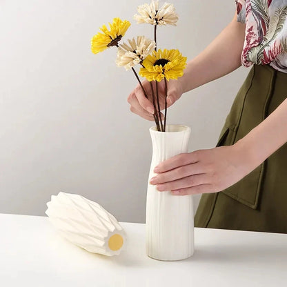 1pc Nordic Plastic Vase Modern Small Flower Pot for Flowers